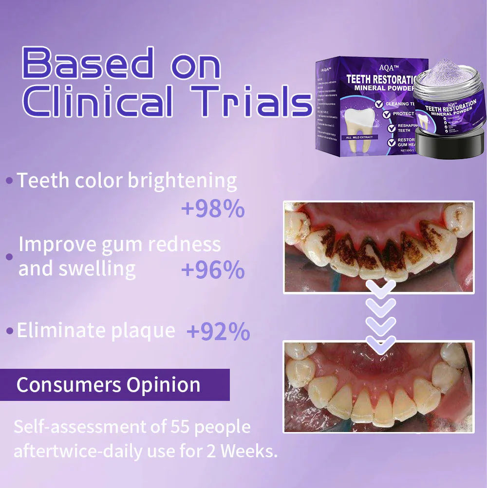 AQA™ Teeth Restoration Mineral Powder🦷(ADA recommended)(🎁Flash Sale - Don’t Miss Out)