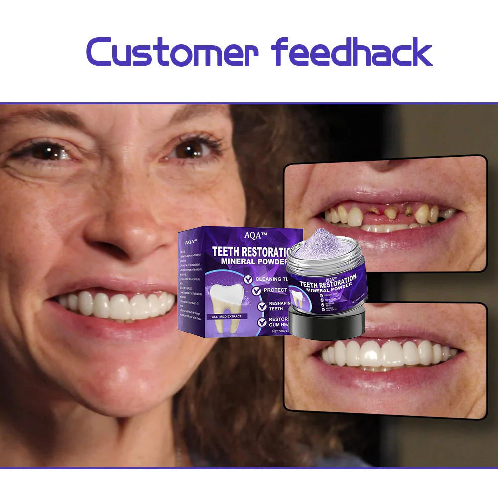 AQA™ Teeth Restoration Mineral Powder🦷(ADA recommended)(🎁Flash Sale - Don’t Miss Out)