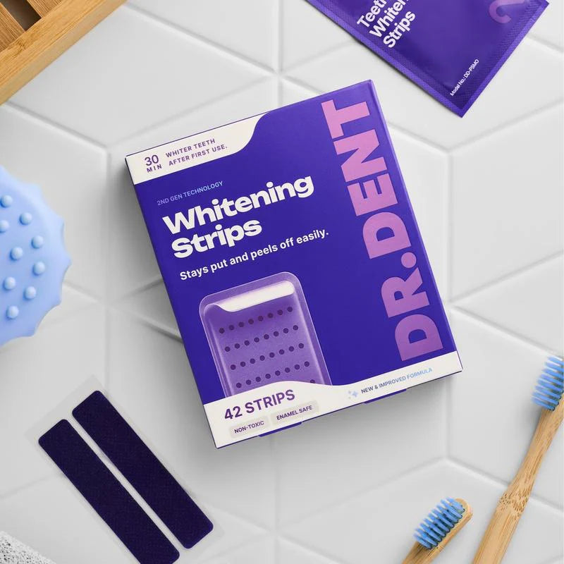 🔥Last Day 70% OFF - ✨DRDENT PURPLE TEETH WHITENING STRIPS - 7/21 WHITENING SESSIONS
