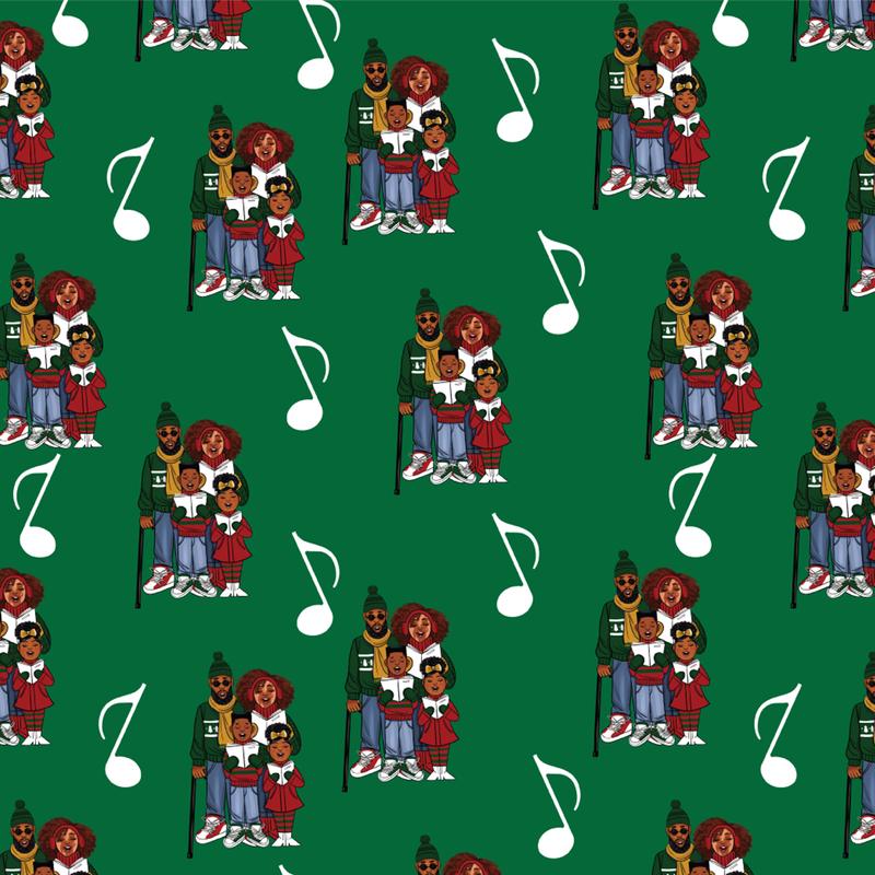 🎄Christmas Sales 50% OFF🎅🏾🤶🏾Home for the Holidays Black Santa Wrapping paper