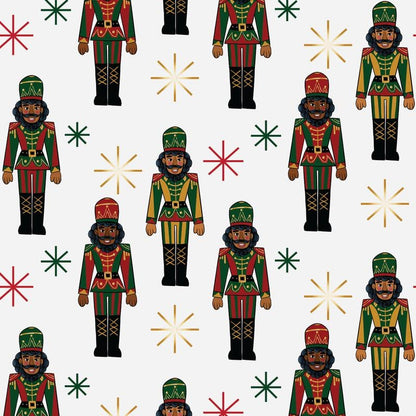 🎄Christmas Sales 50% OFF🎅🏾🤶🏾Home for the Holidays Black Santa Wrapping paper