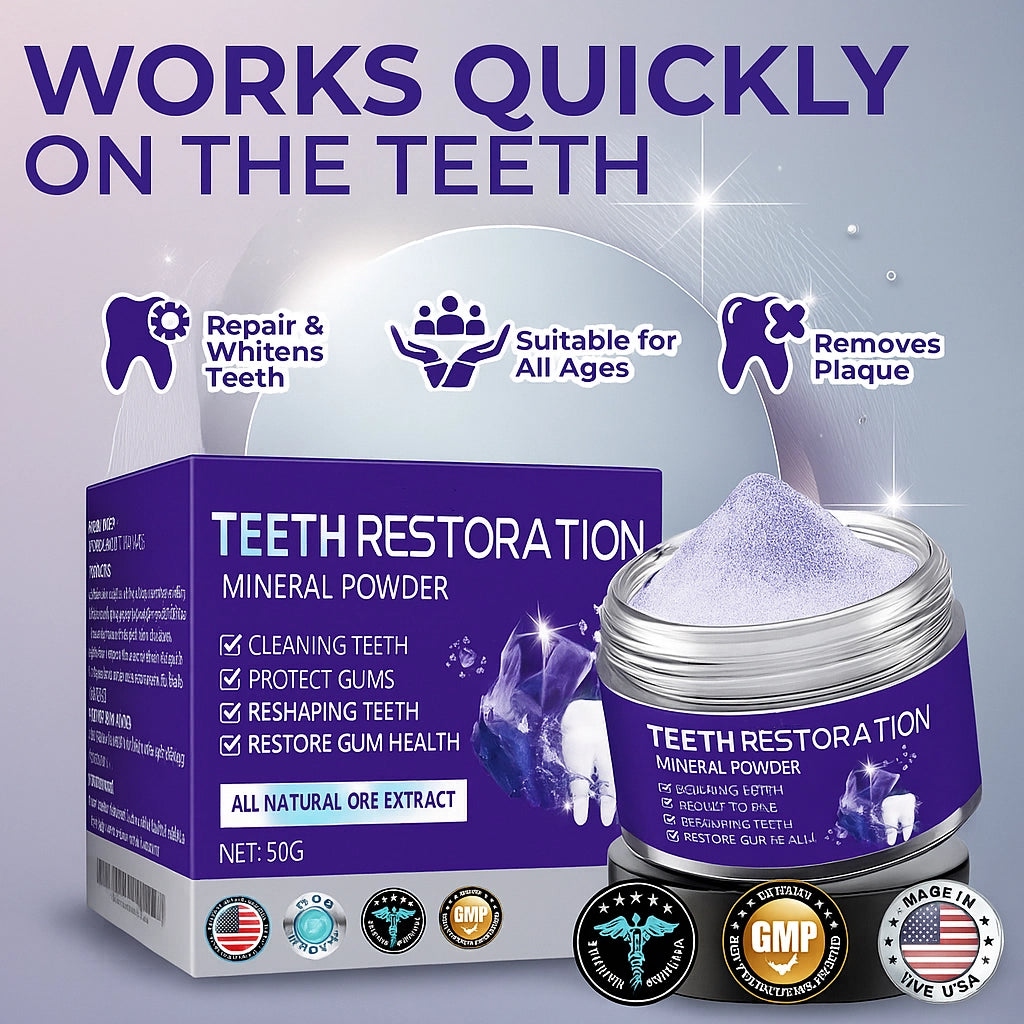 AQA™ Teeth Restoration Mineral Powder🦷(ADA recommended)(🎁Flash Sale - Don’t Miss Out)